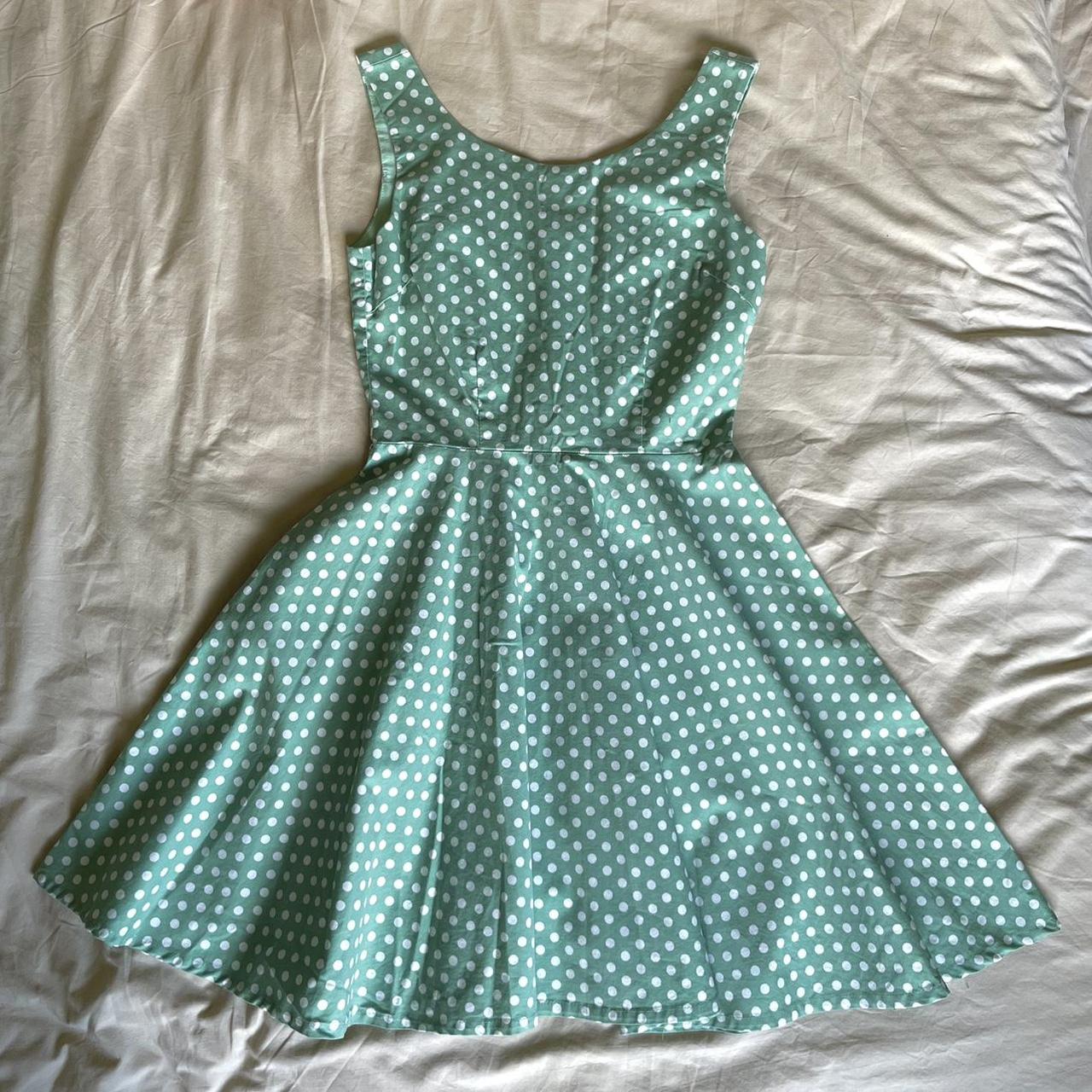 Princess Highway mint polka dot dress 🌿 size 6.... - Depop