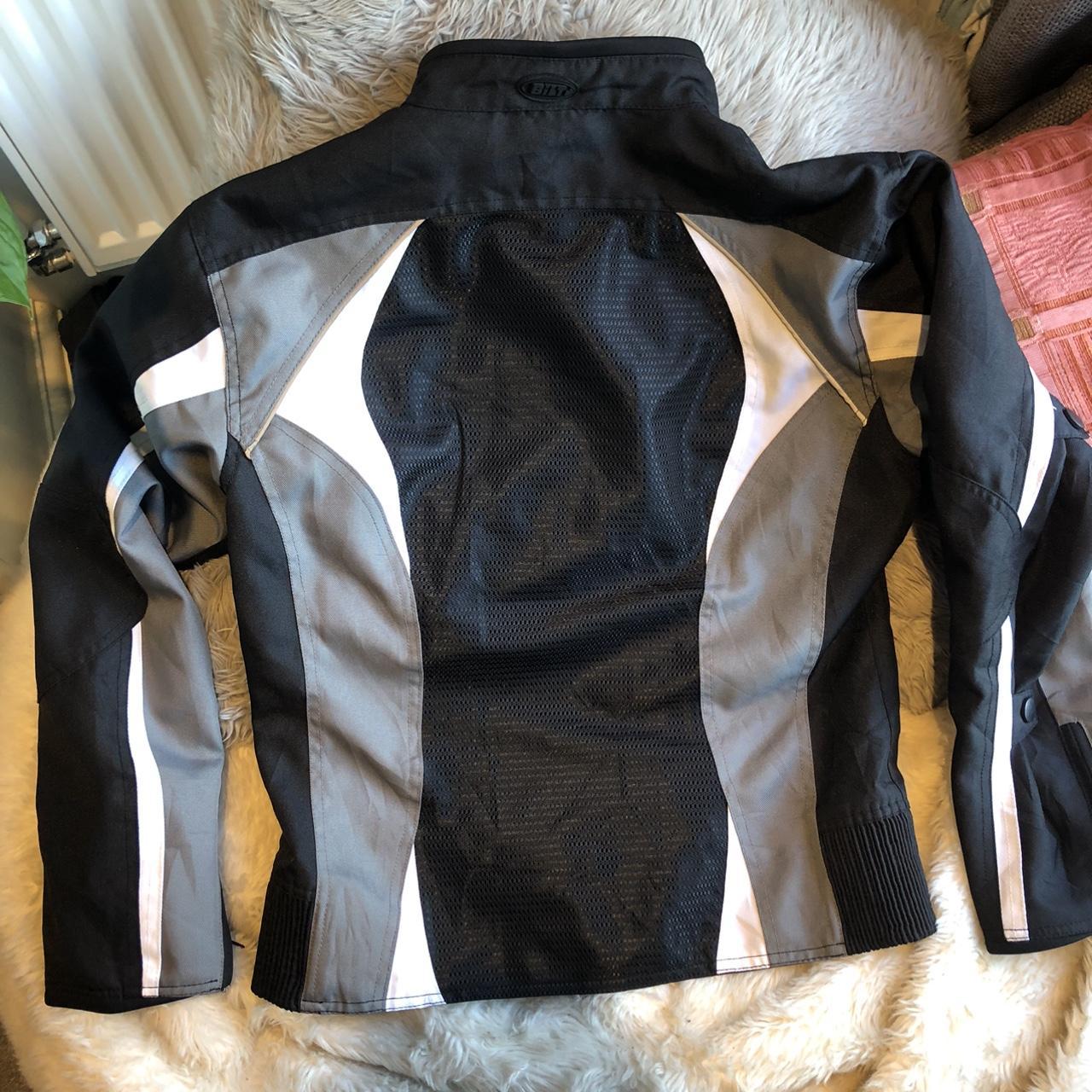 BILT motorbike jacket Black, grey and white jacket... - Depop