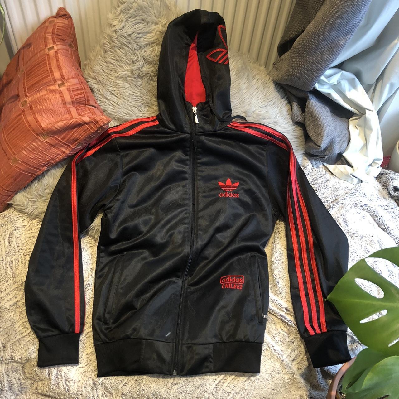 Adidas black red outlet hoodie