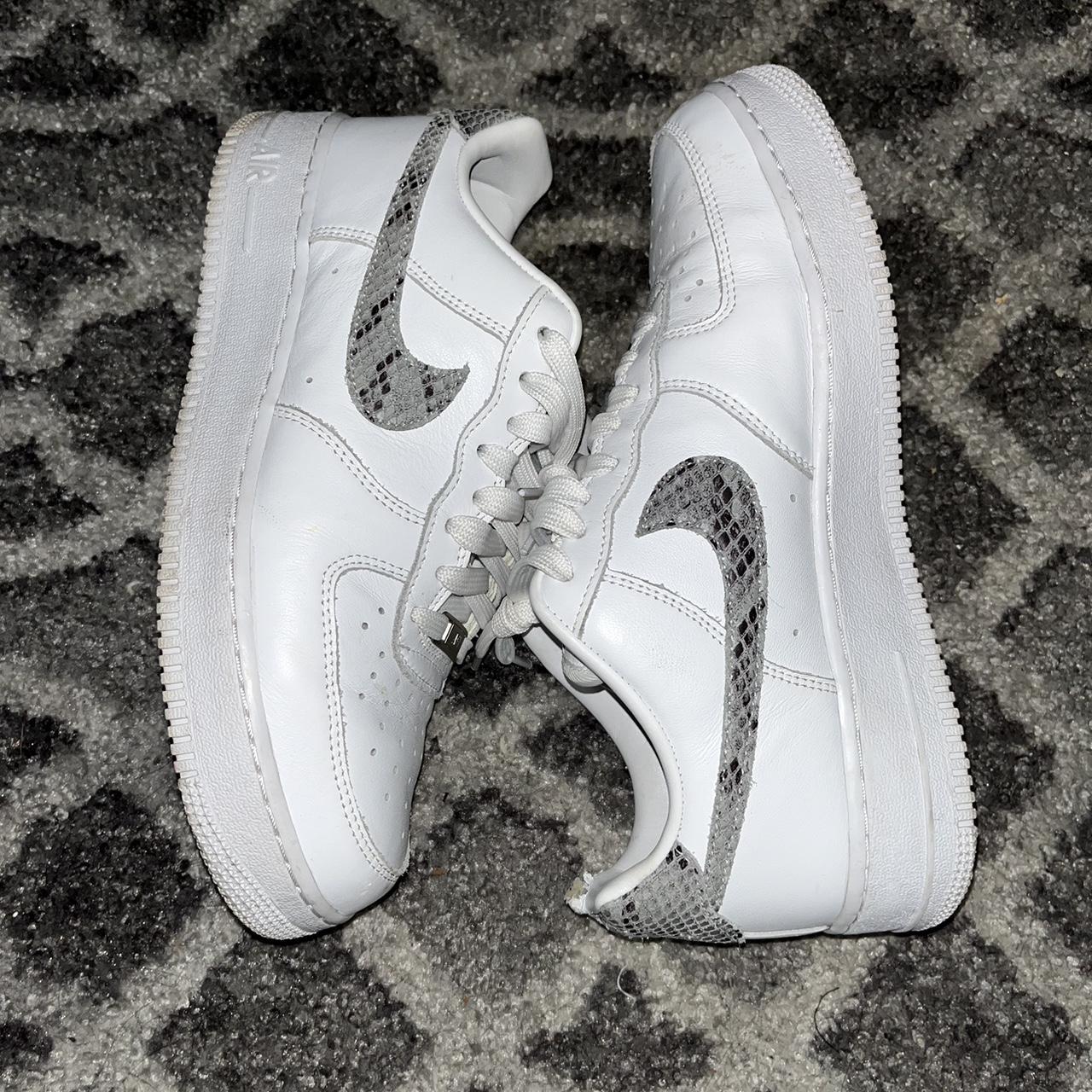 Air force 1 cheap trainers in black snakeskin