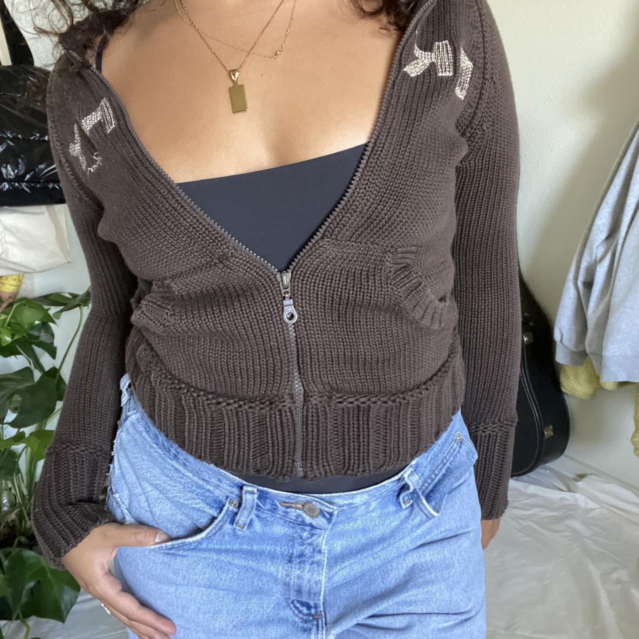 DKNY knit sweater jacket Depop