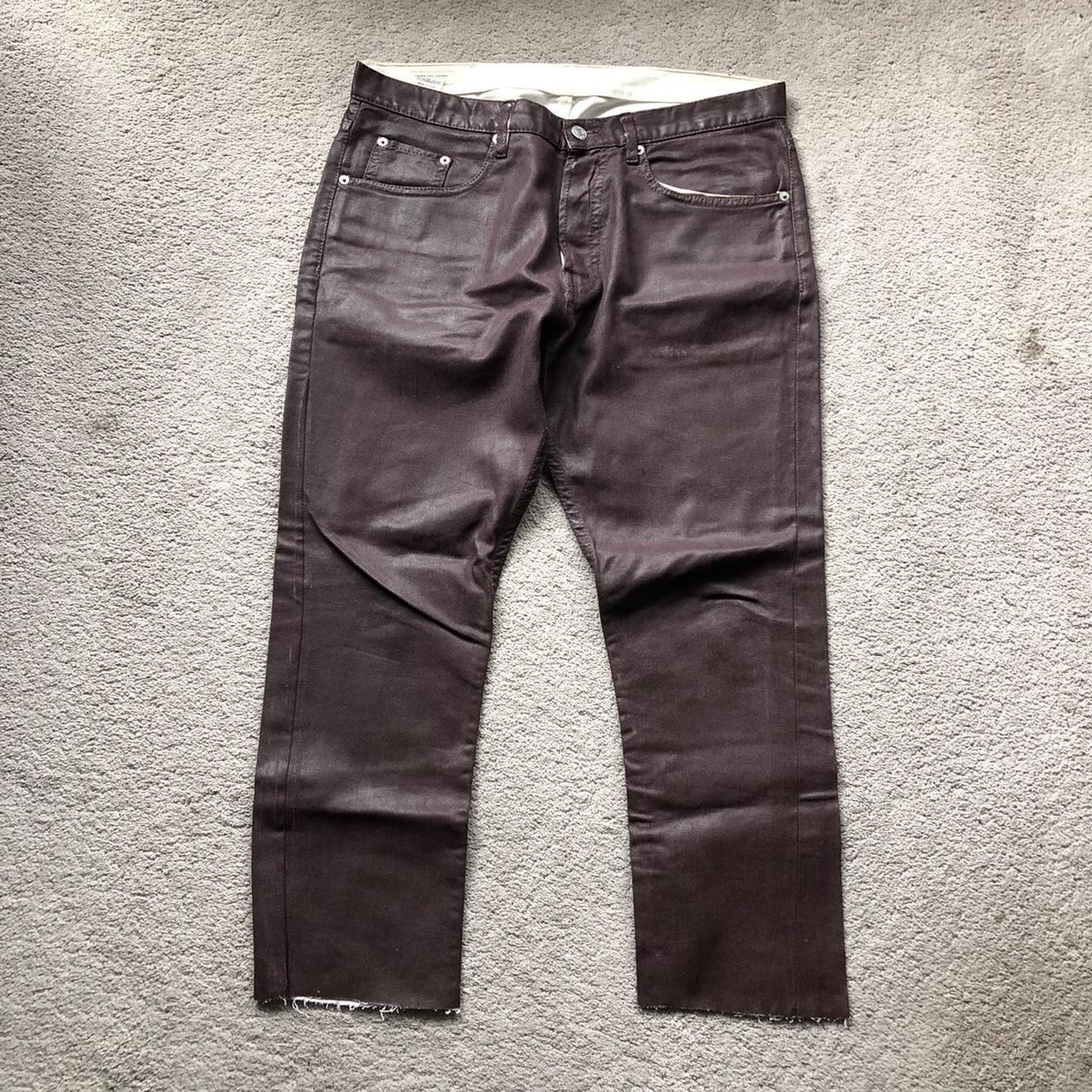 Dries Van Noten Cropped Paint Coated Jeans 32” | Depop