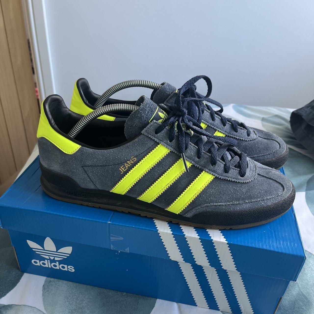 Adidas jeans mk2 trainers navy/solar yellow best sale