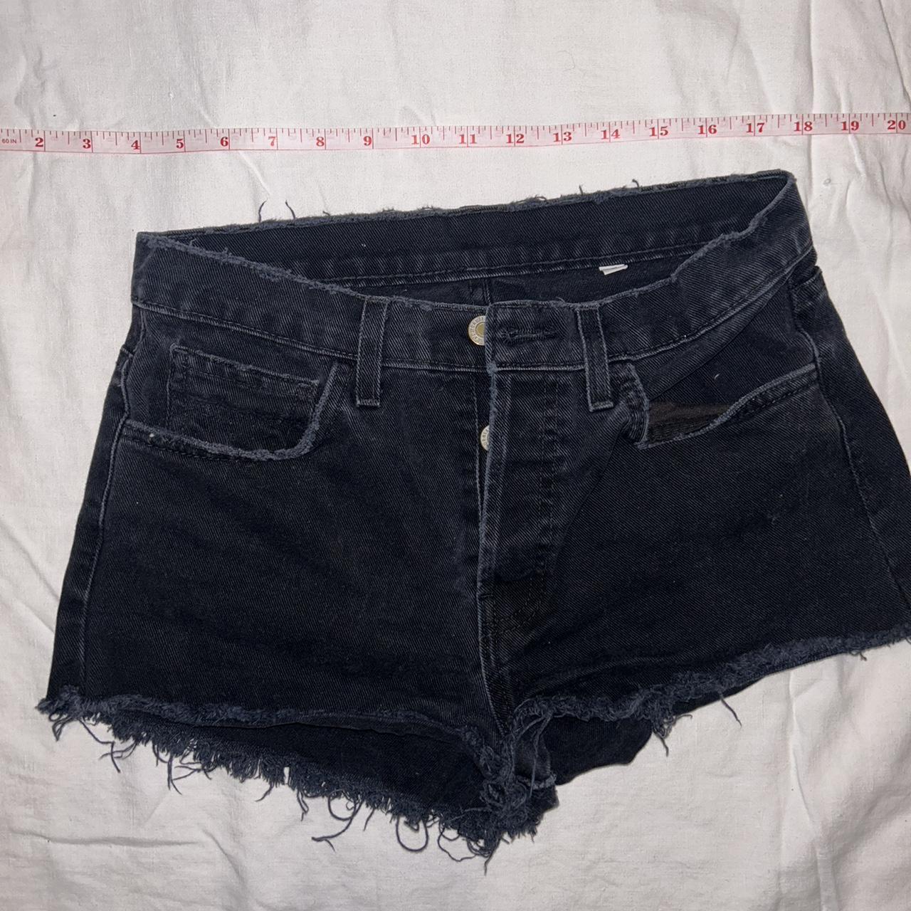 basic black denim brandy melville shorts fits like... Depop