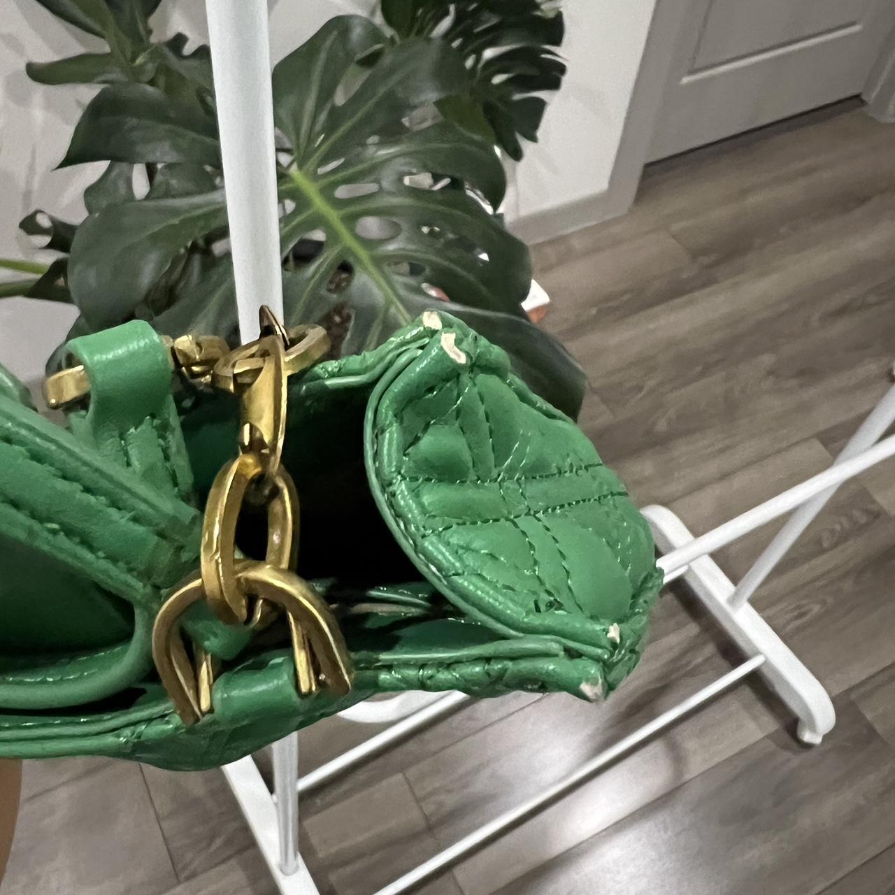 Zara Quilted Shoulder Bag Green Zara Green Quilted Bag With Chain