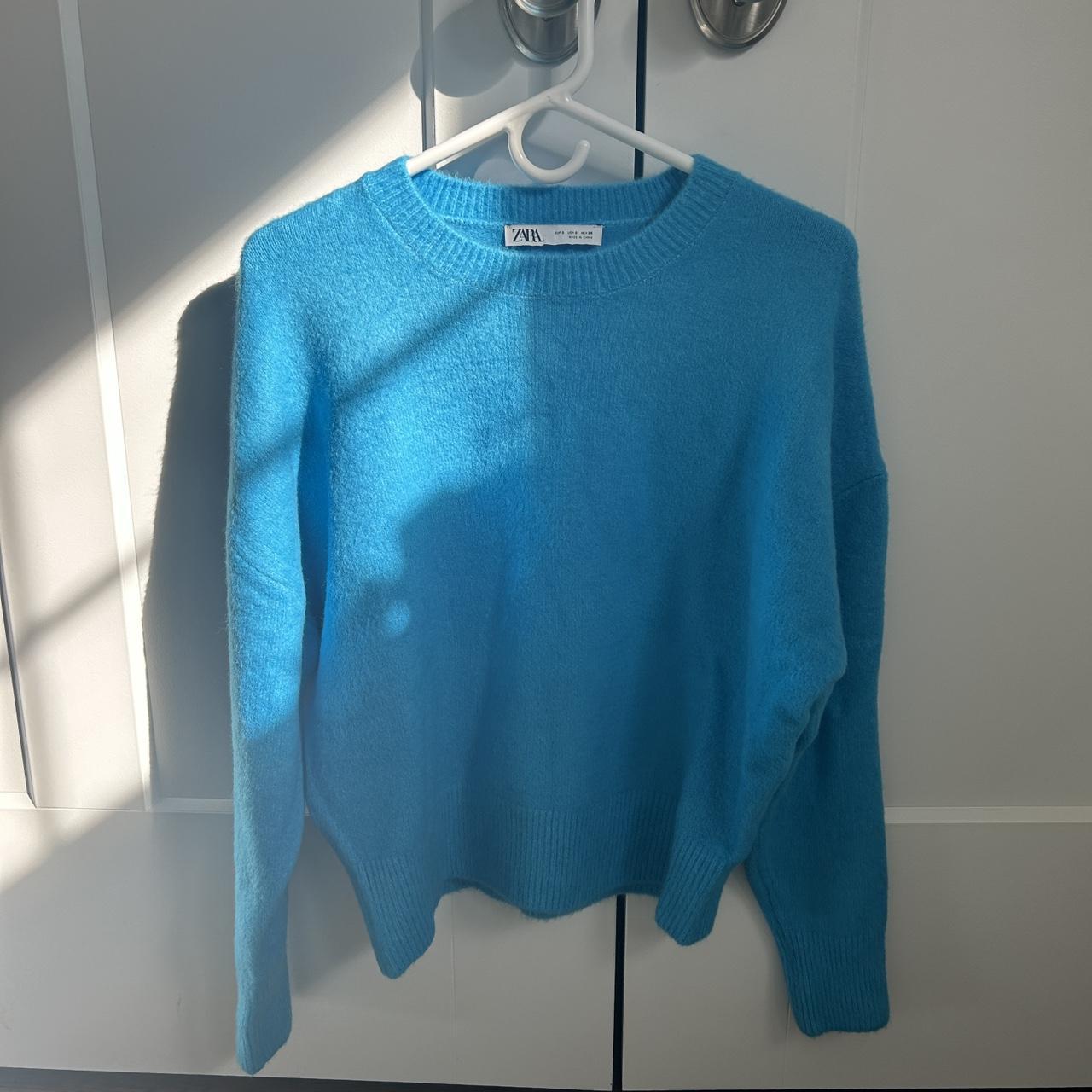 Zara blue pullover sweater, super soft... Depop