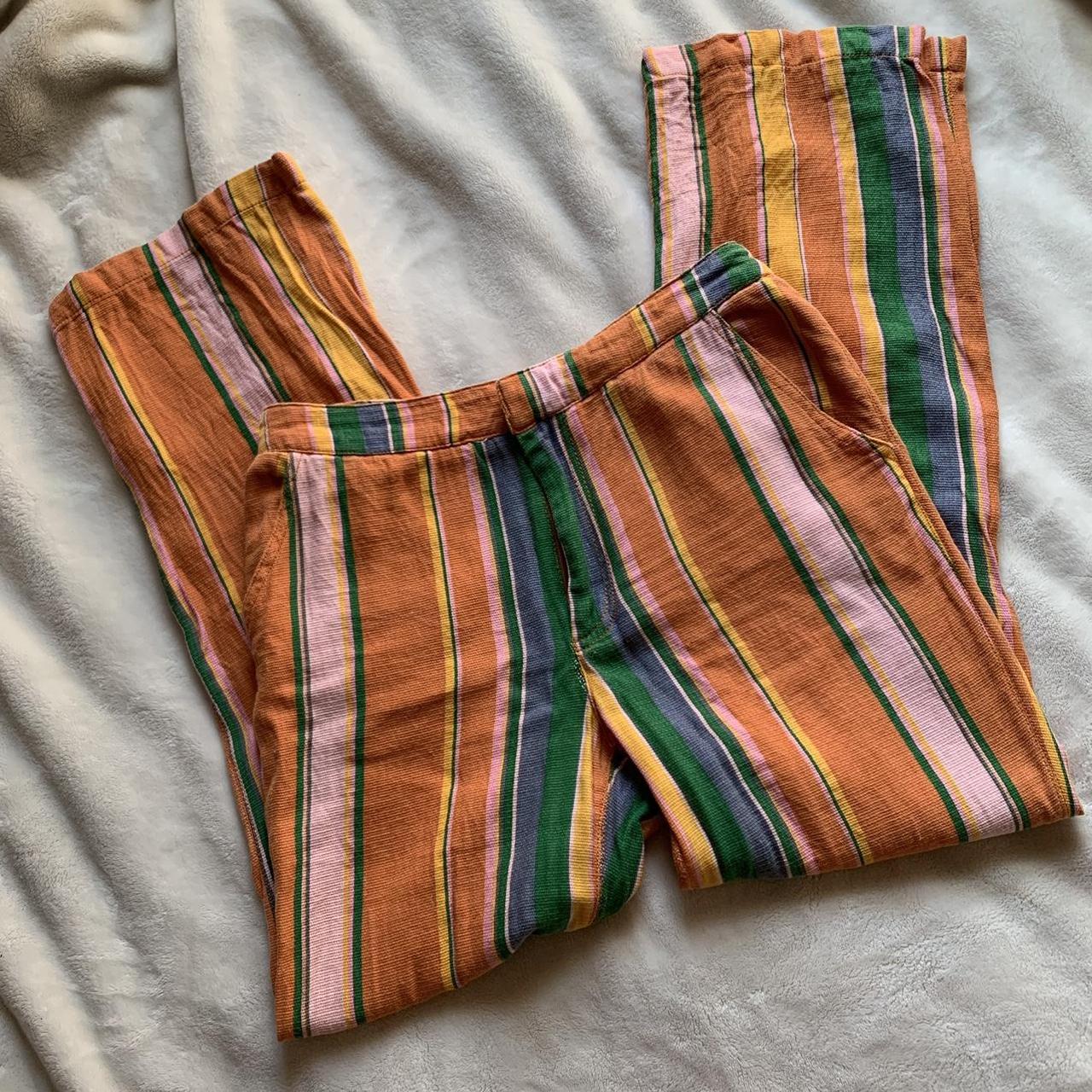 Vintage striped clearance jeans depop