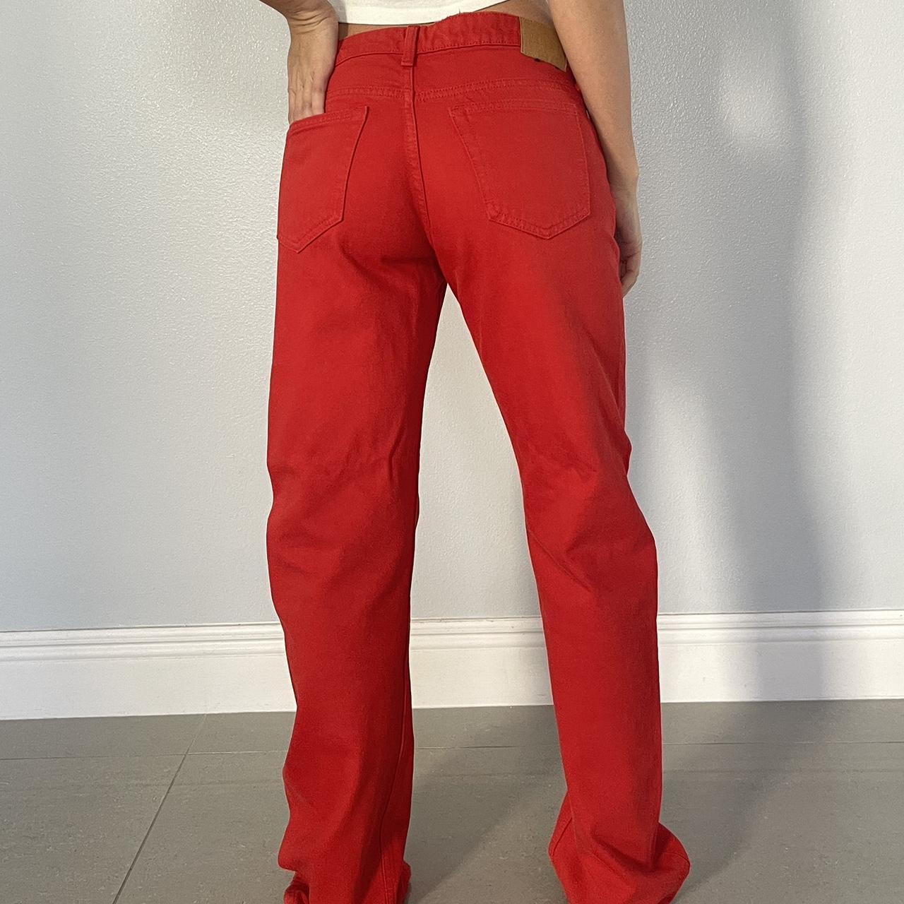 Weekday Women's Red Jeans Depop