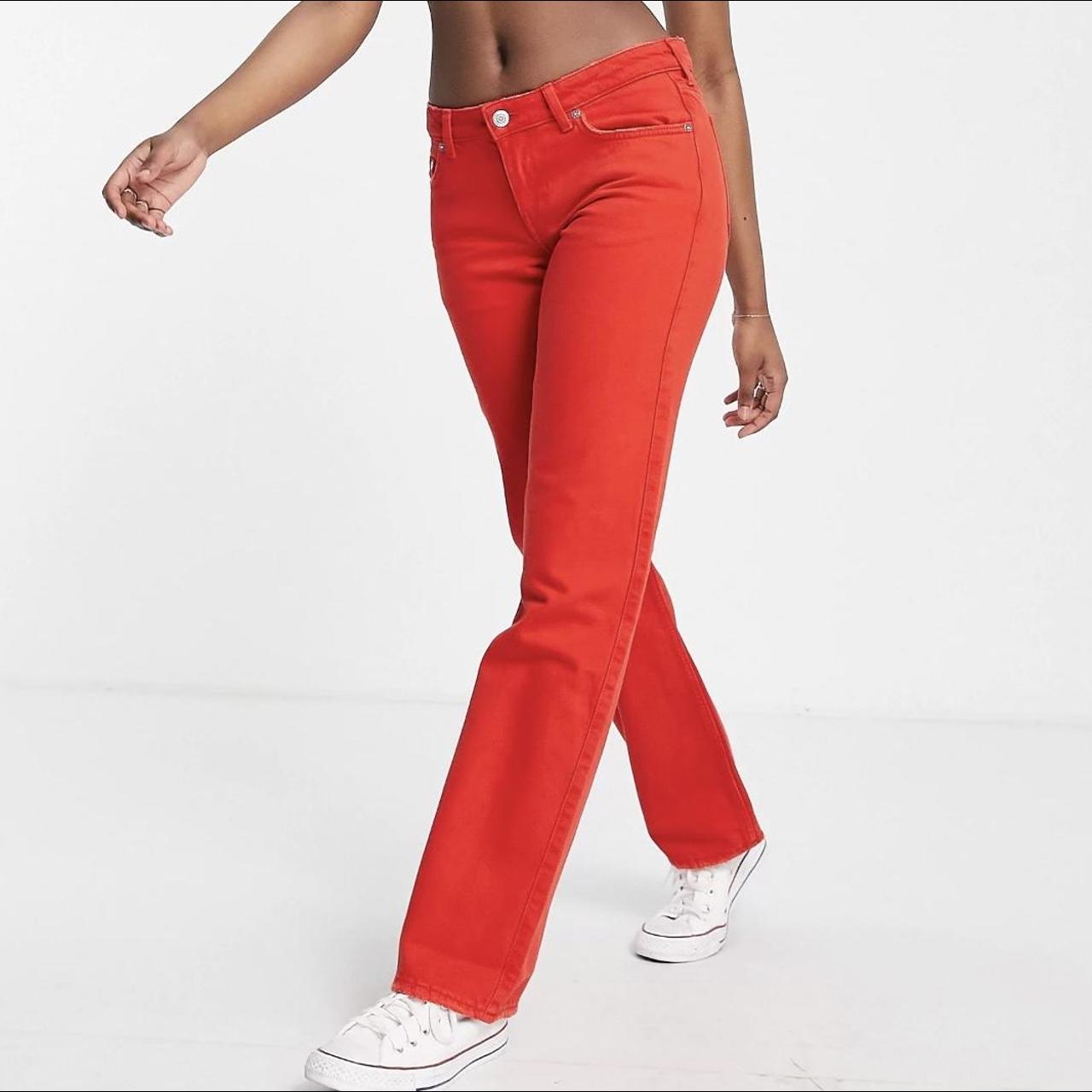Weekday Women's Red Jeans | Depop