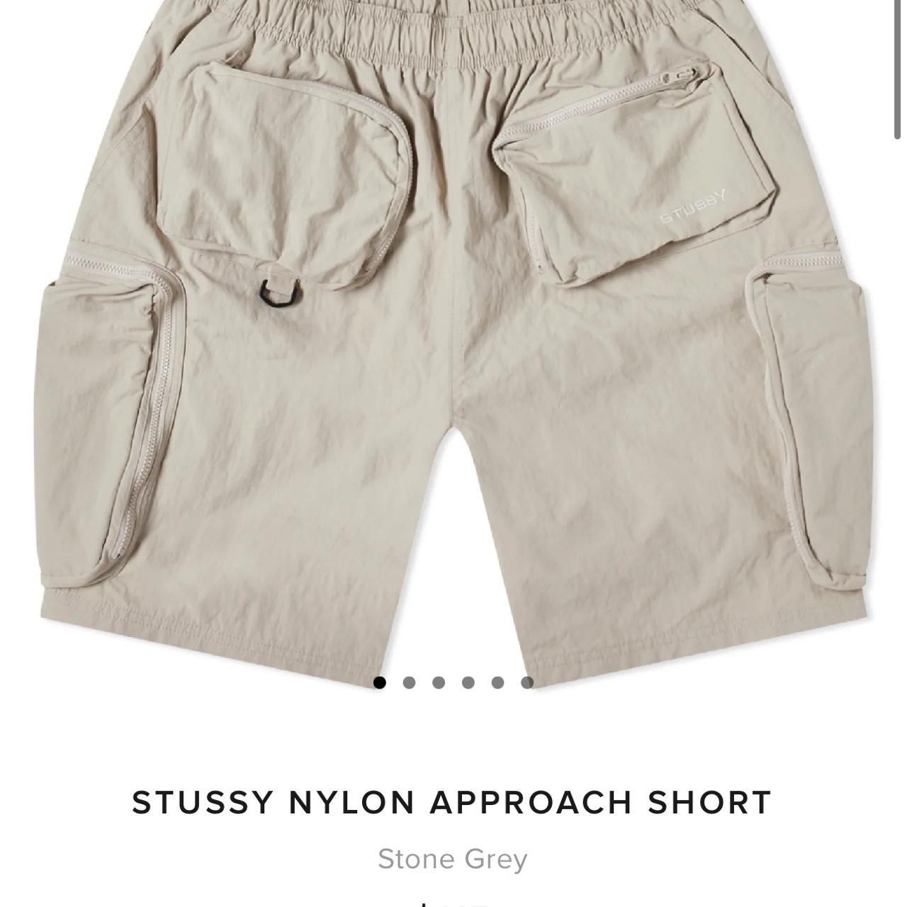 stussy nylon approach shorts NWT color: stone... - Depop
