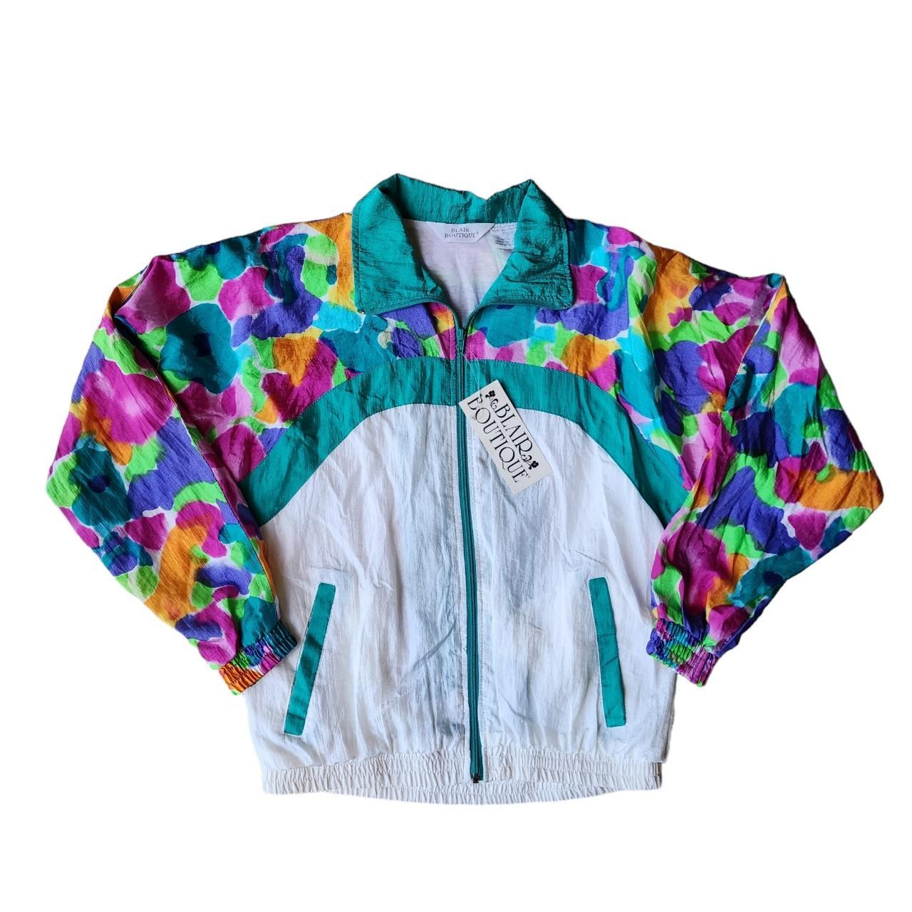 Brand Blair Boutique Vintage Watercolor Windbreaker. Depop