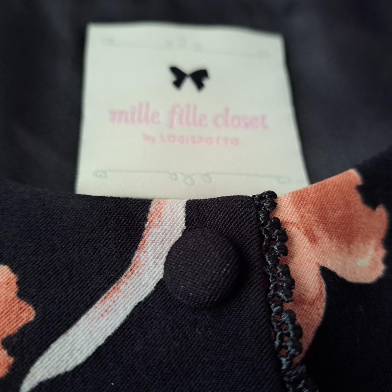 新品ワンピース mille fille closet by LODISPOTTO mille fille closet by LODISPOTTO / ハートワンピース 黒x白 T