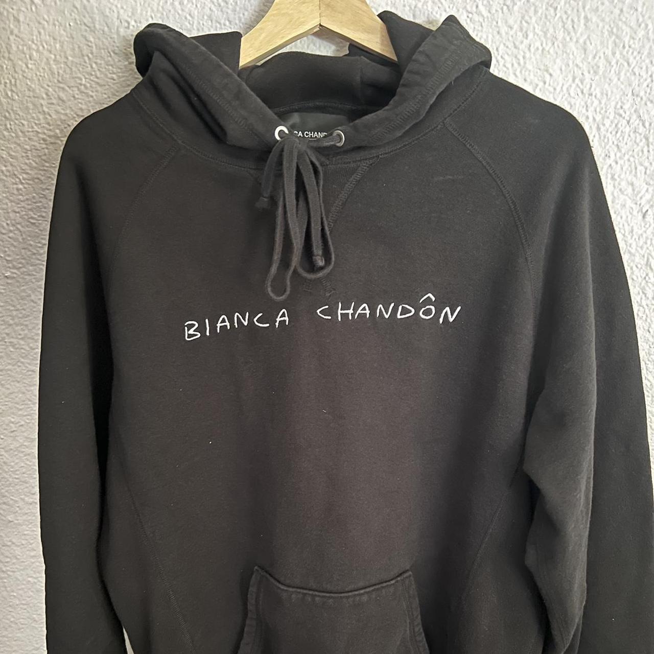 Bianca Chandon Handwritten Logo Hoodie- XL Fits as | Depop