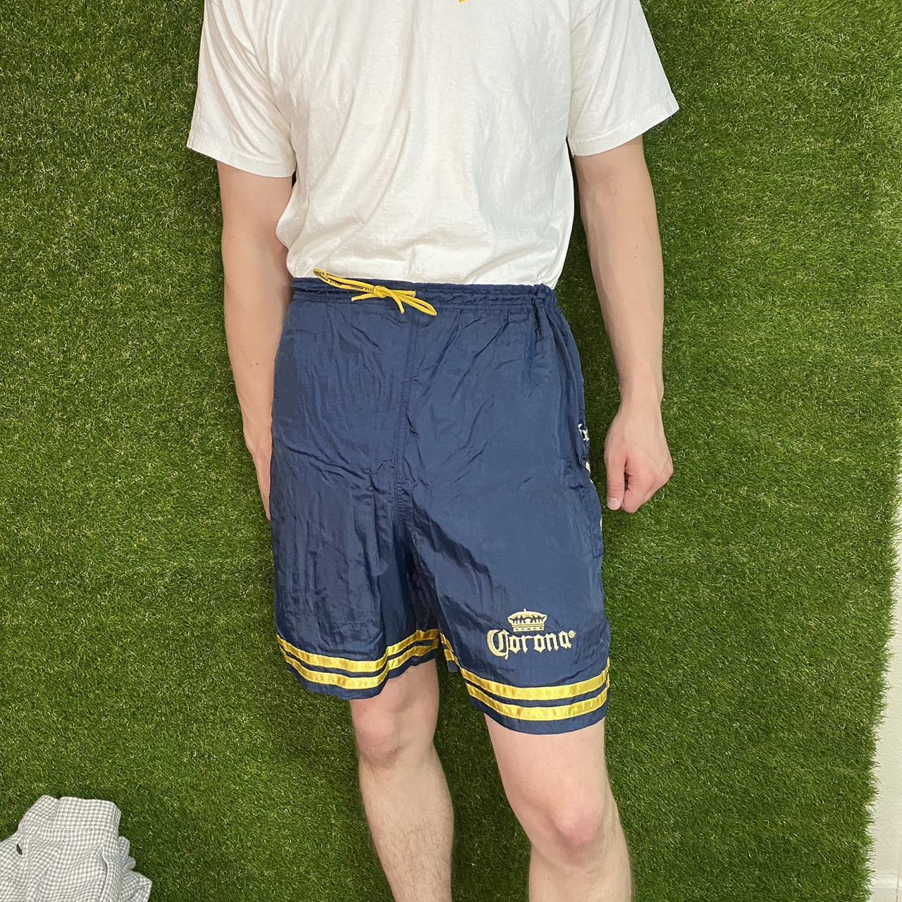 De Beers Men's Navy and Yellow Swim-briefs-shorts