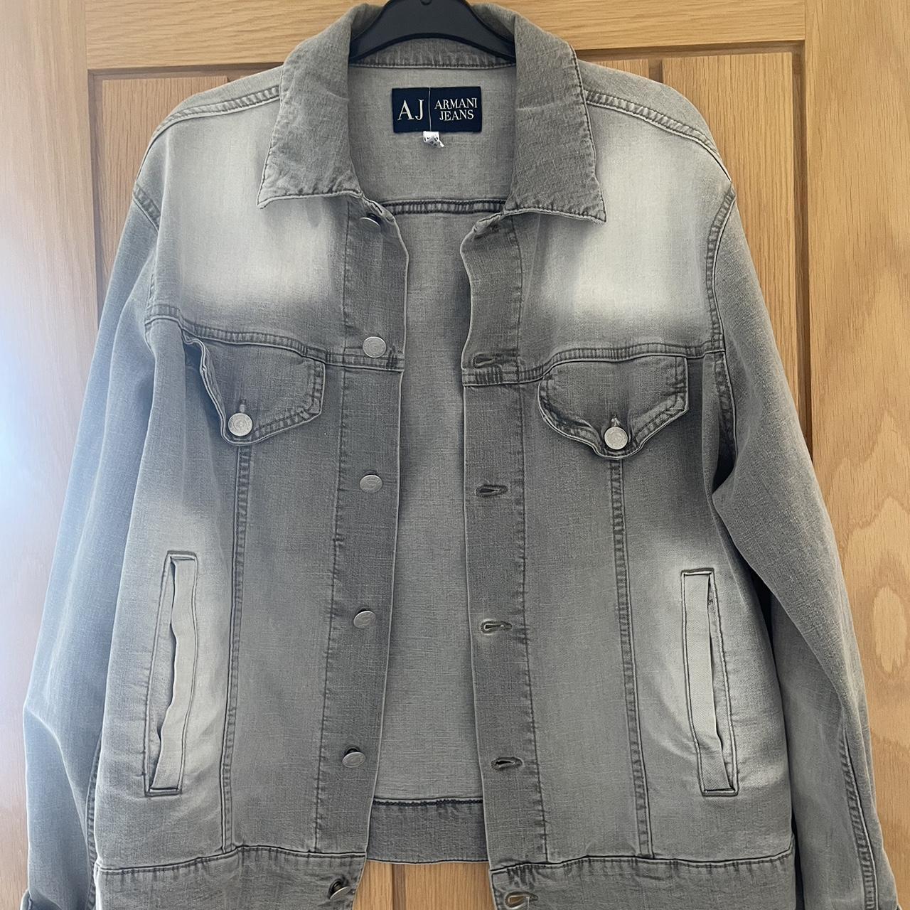 Armani Jeans denim jacket Size medium Really good... - Depop