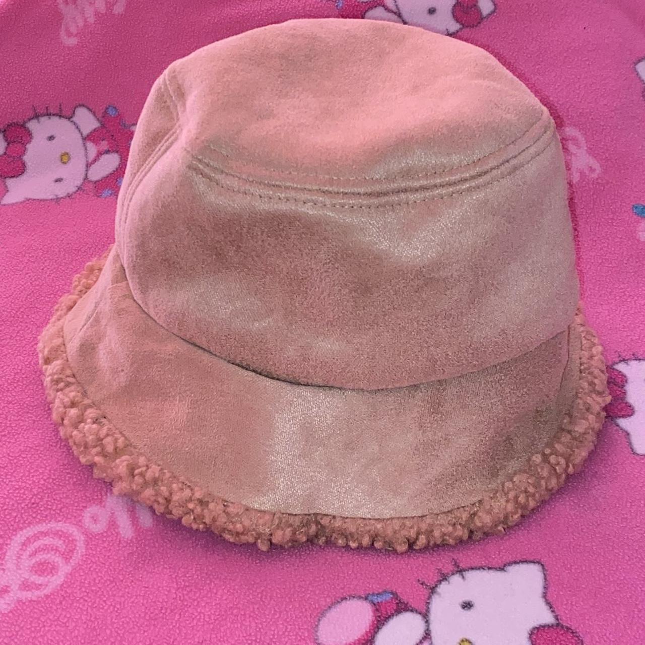 brown plush furry bucket hat ୨୧ one size (for... - Depop