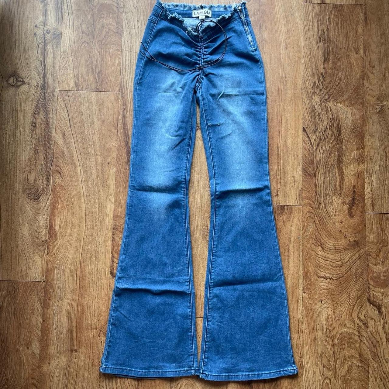 blue Neavah denim flare pant Low Depop - Main Image