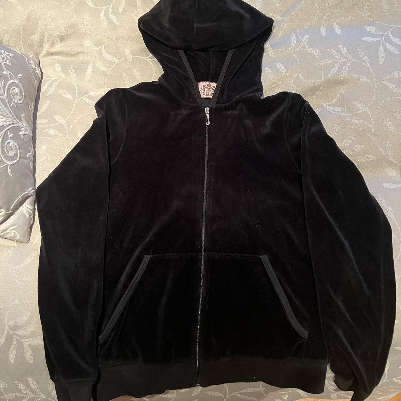 Juicy Couture Velour Black Zip Up. Great Condition, ... - Depop