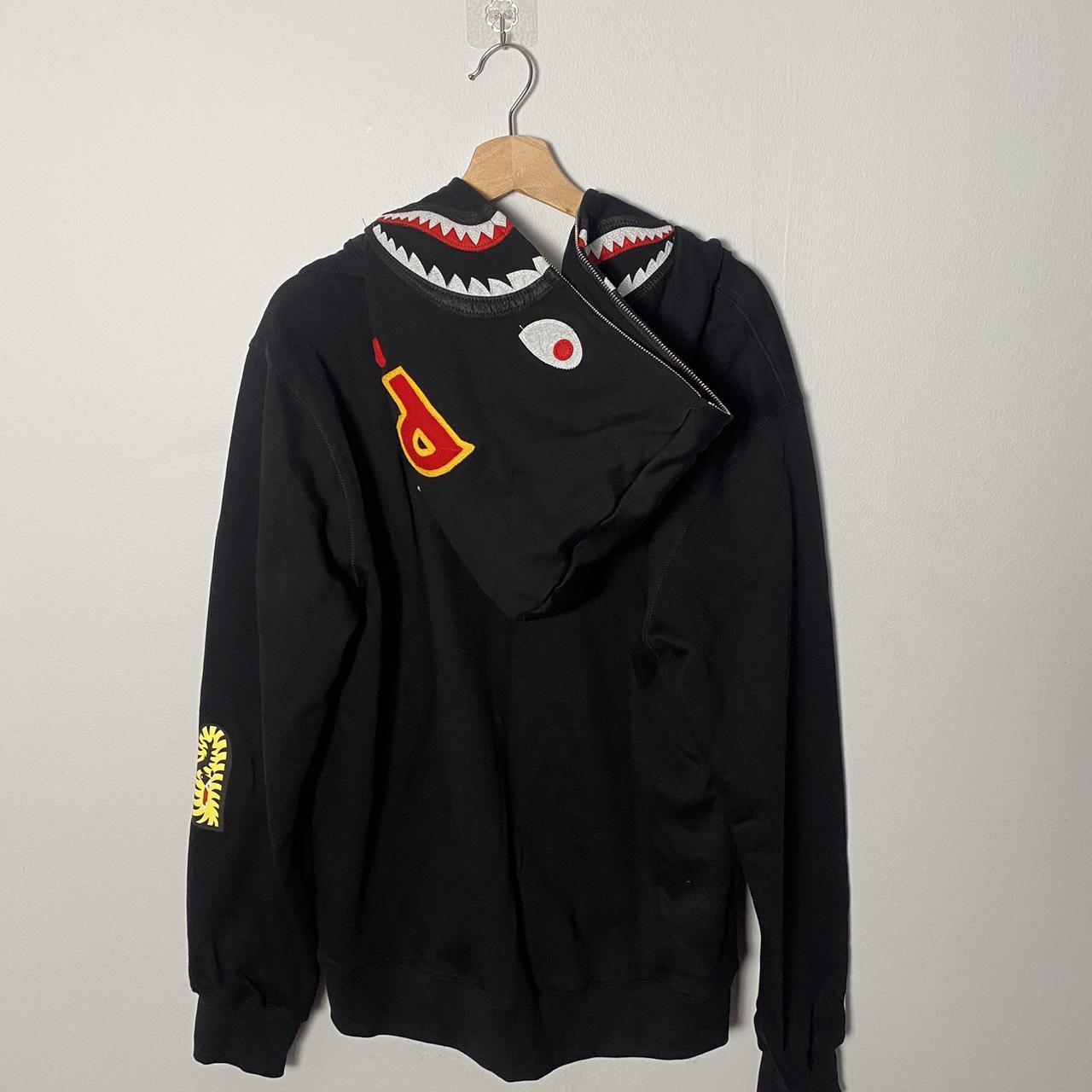 Bape ponr shark 2025 hoodie black