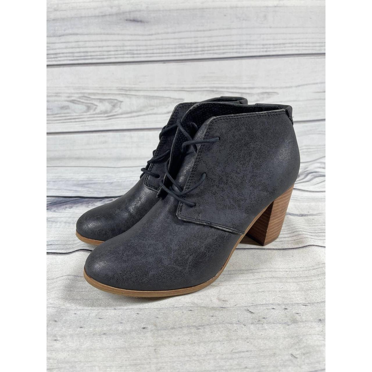 Toms lunata lace sale up booties black