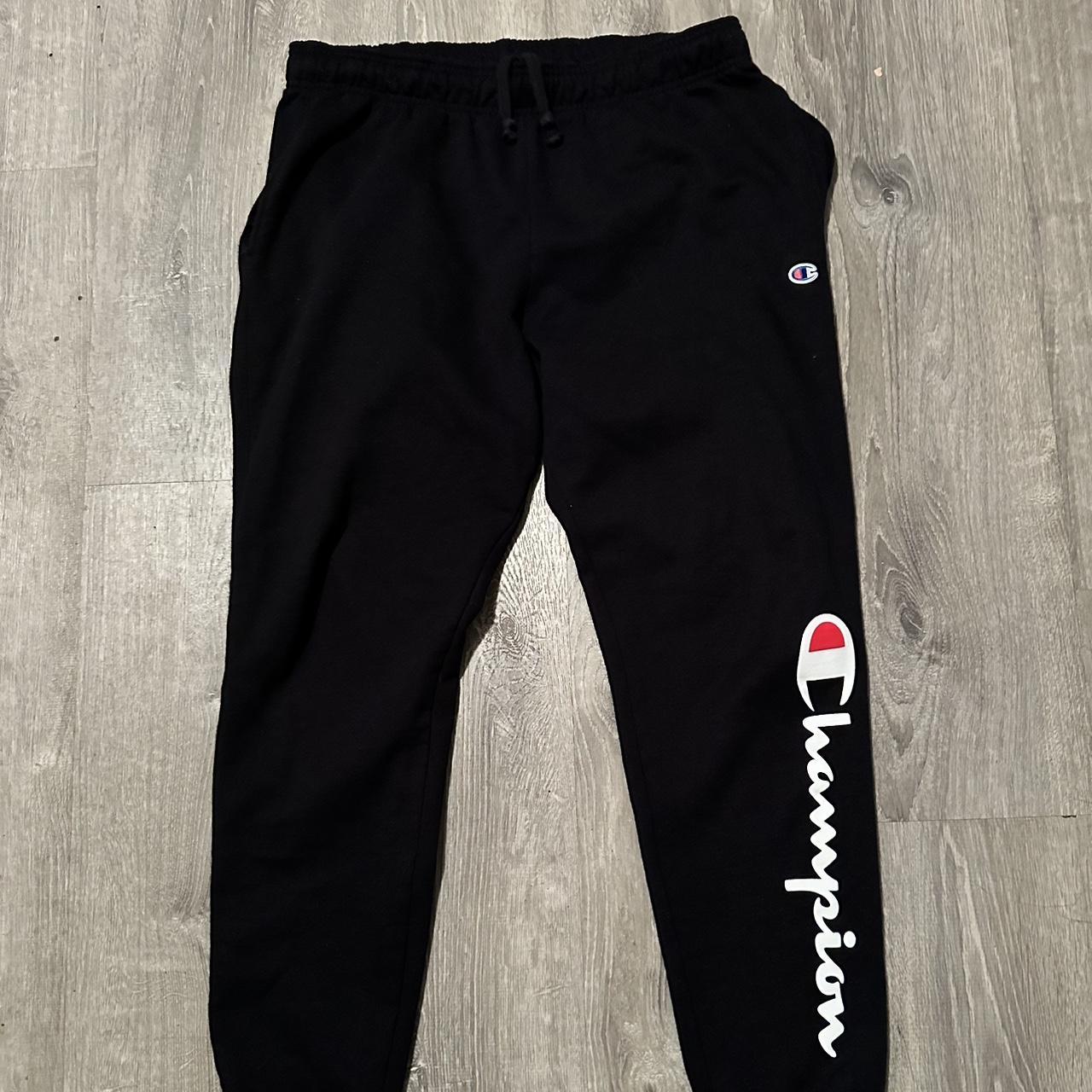 Champion Men's Black Joggers-tracksuits | Depop