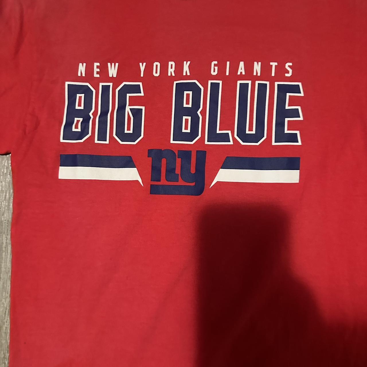 Big blue wrecking crew NY giants shirt good - Depop