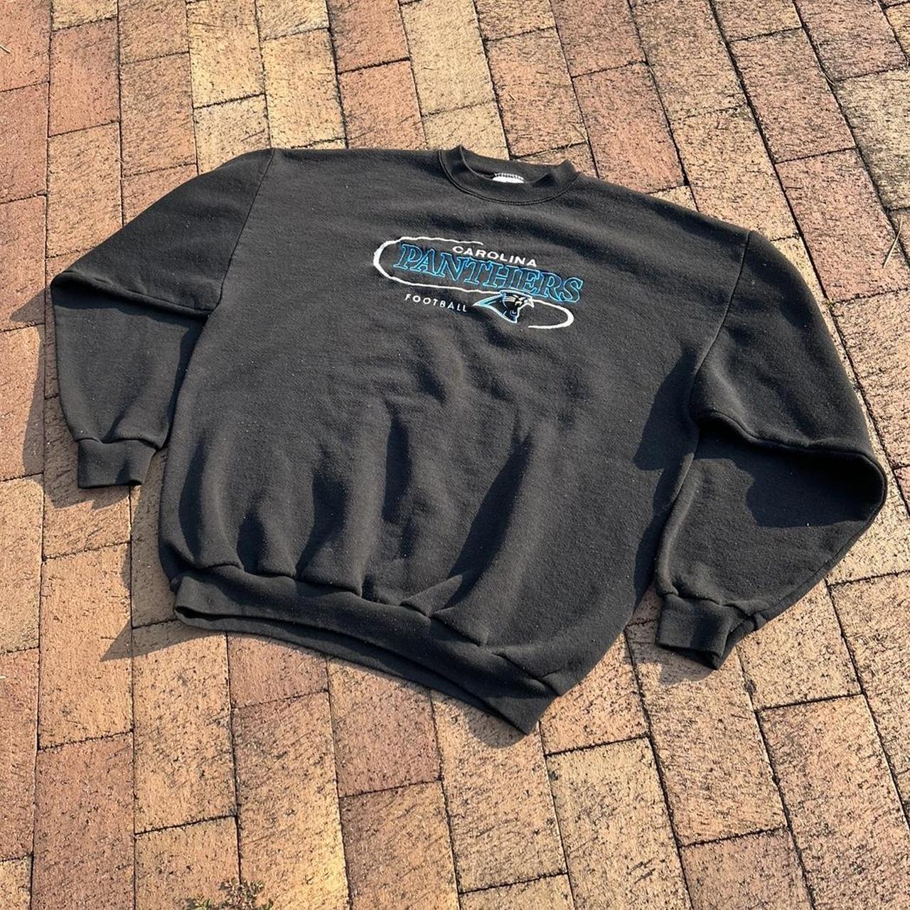 Vintage 90s Sweatshirt Carolina PANTHERS Nfl Football Black