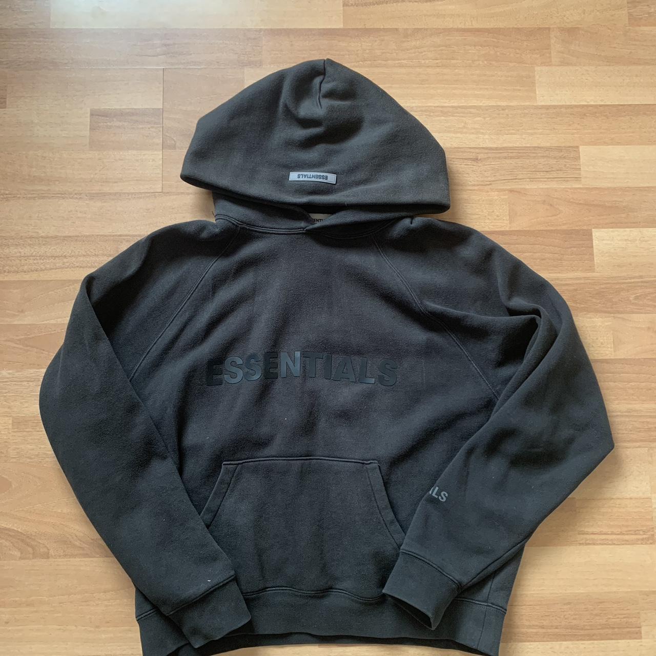 FOG Essentials black hoodie 100% authentic with... - Depop