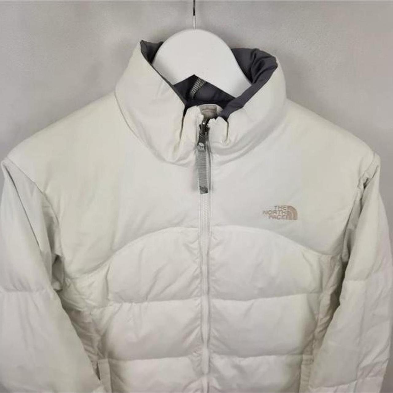 White north face puffer size XL girls, fits a... - Depop