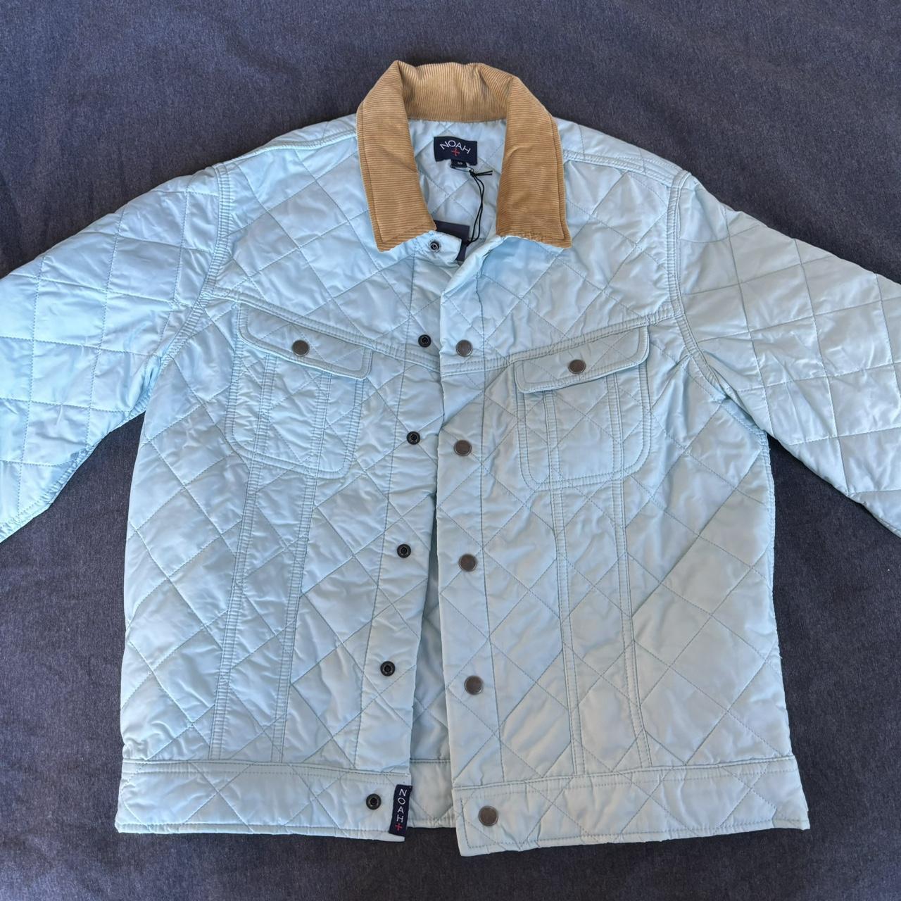 NWT Noah NYC Light Blue Quilted Trucker Jacket Size... - Depop