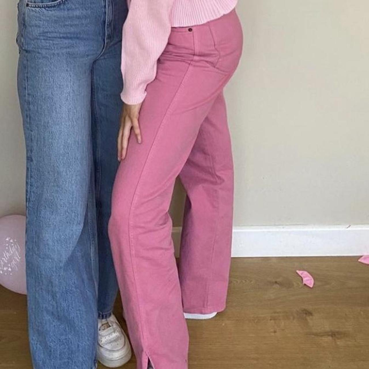 Pink bdg urban outfitters jeans 💕 Worn a couple... Depop