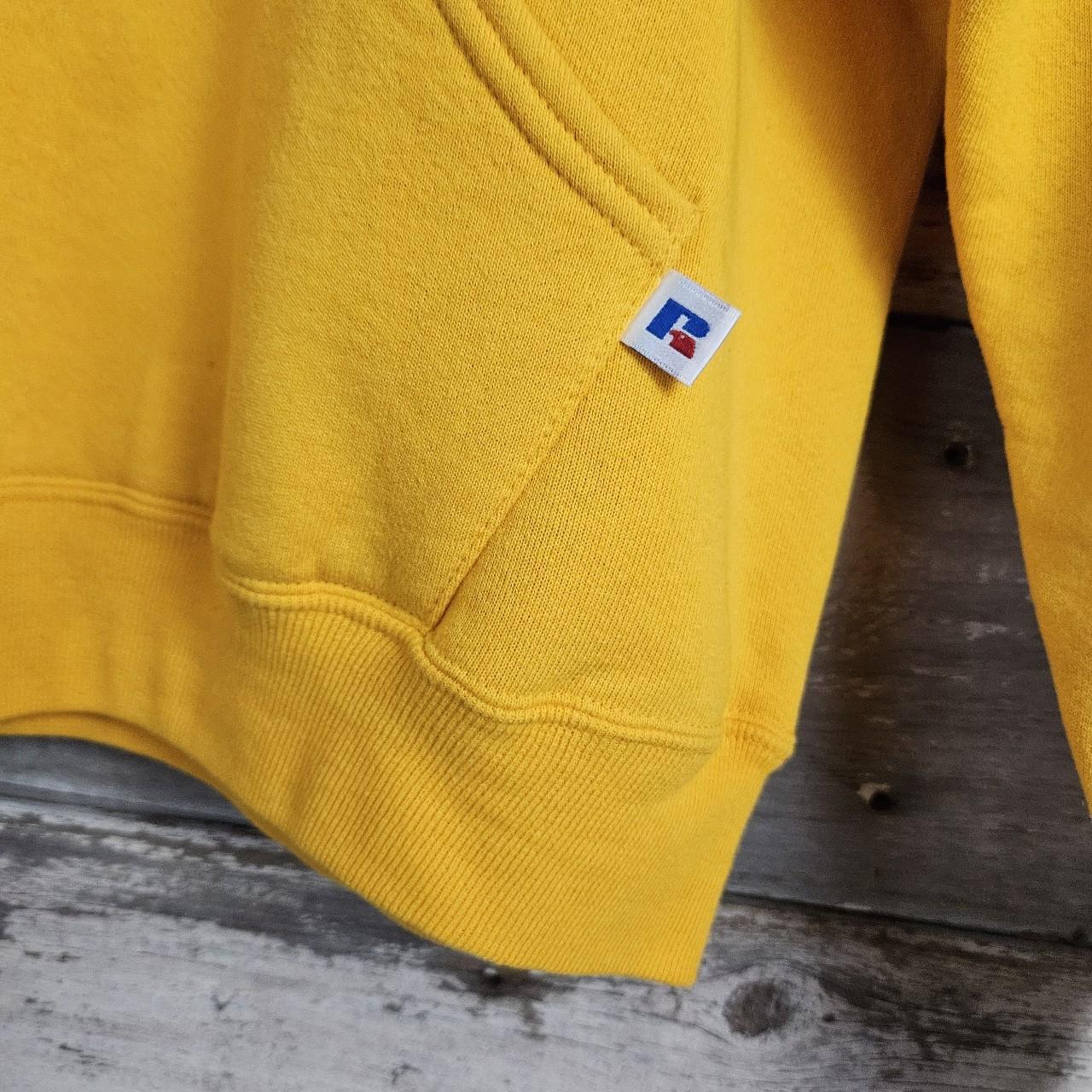 Vintage 2000s Russell Athletic Yellow Gold Hoodie... Depop