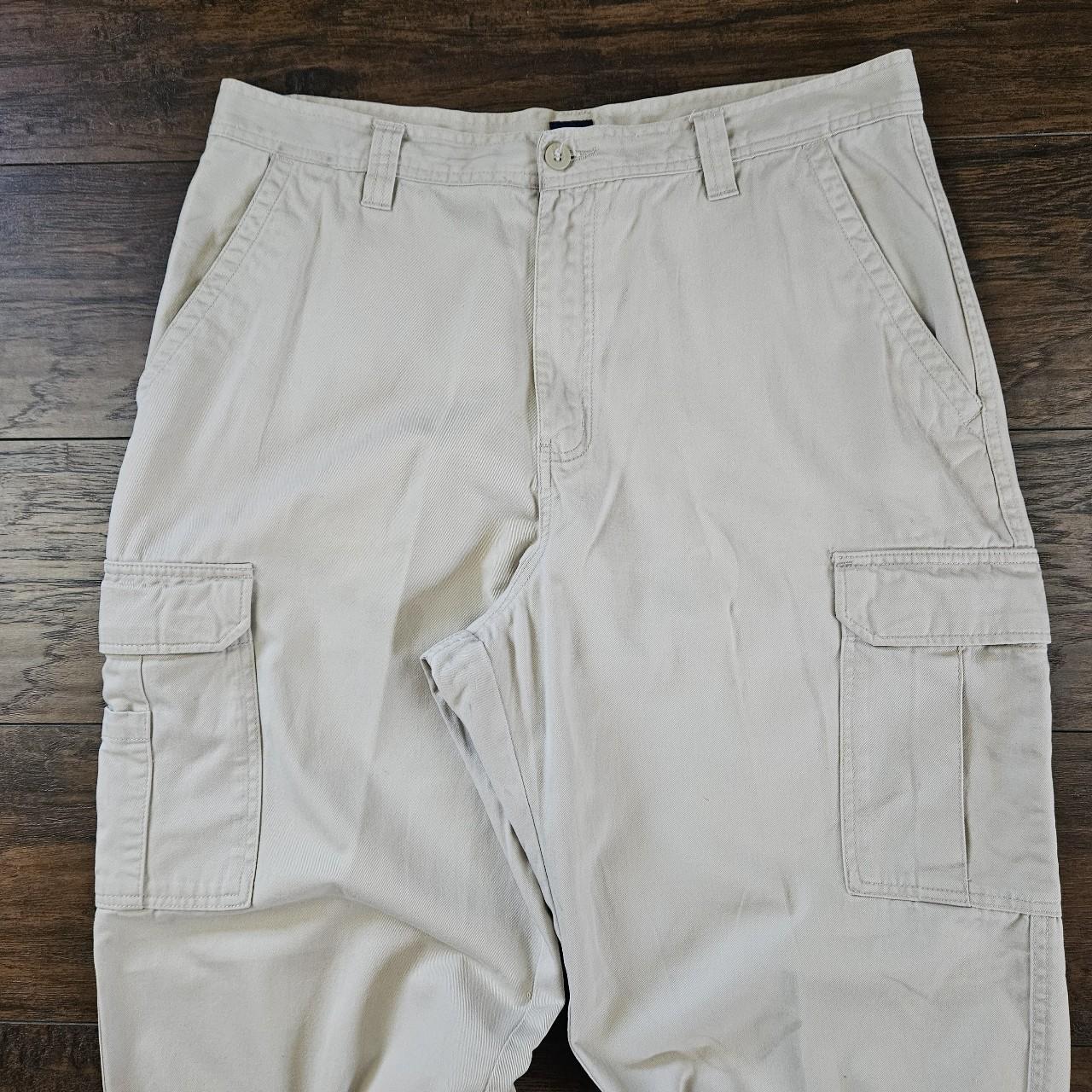 Basic Editions Men's Bootcut Cargo Pants - Cream/… - image 3