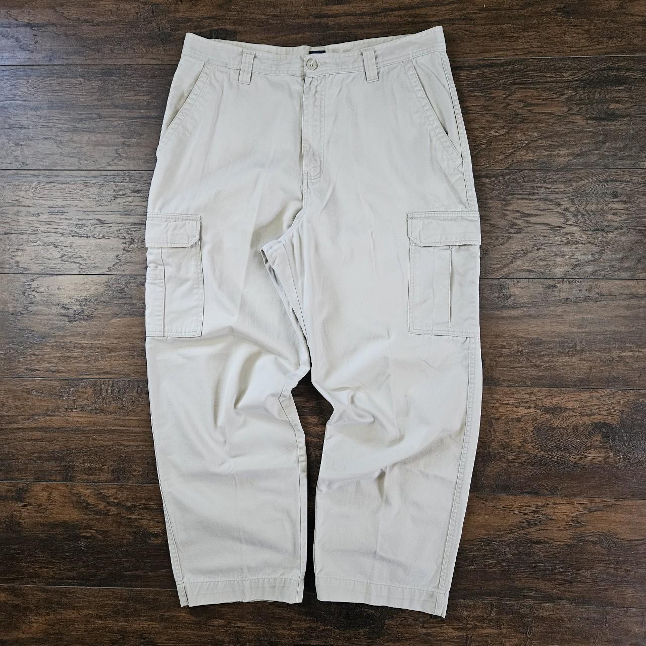 Basic Editions Men's Bootcut Cargo Pants - Cream/… - image 1