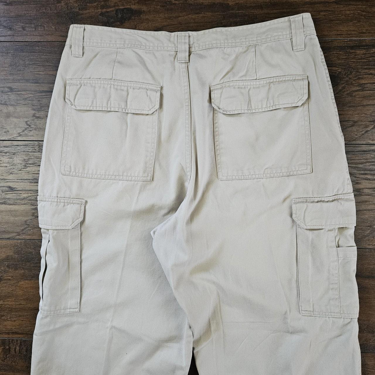 Basic Editions Men's Bootcut Cargo Pants - Cream/… - image 4