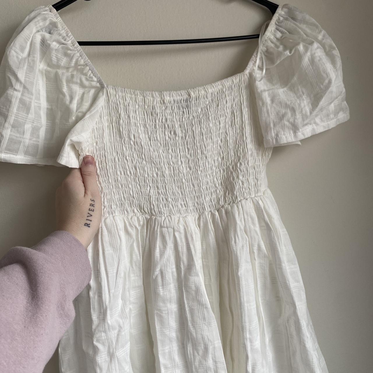 White Windsor babydoll dress Bought for $46, sold... - Depop