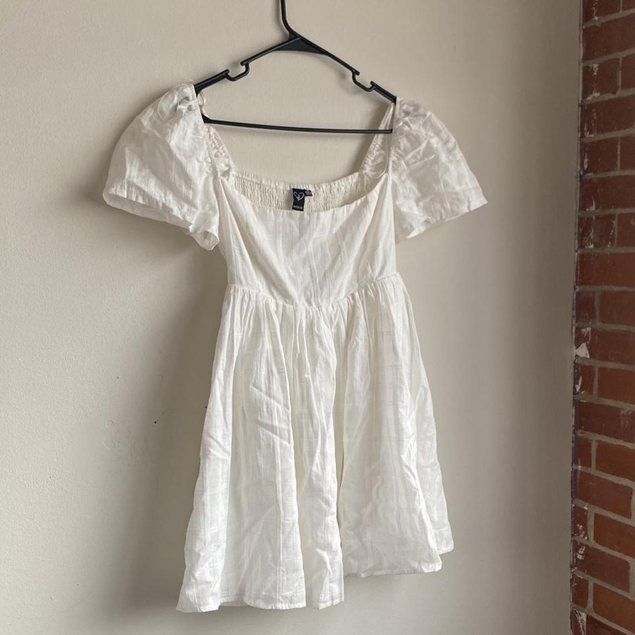 White Windsor babydoll dress Bought for $46, sold... - Depop
