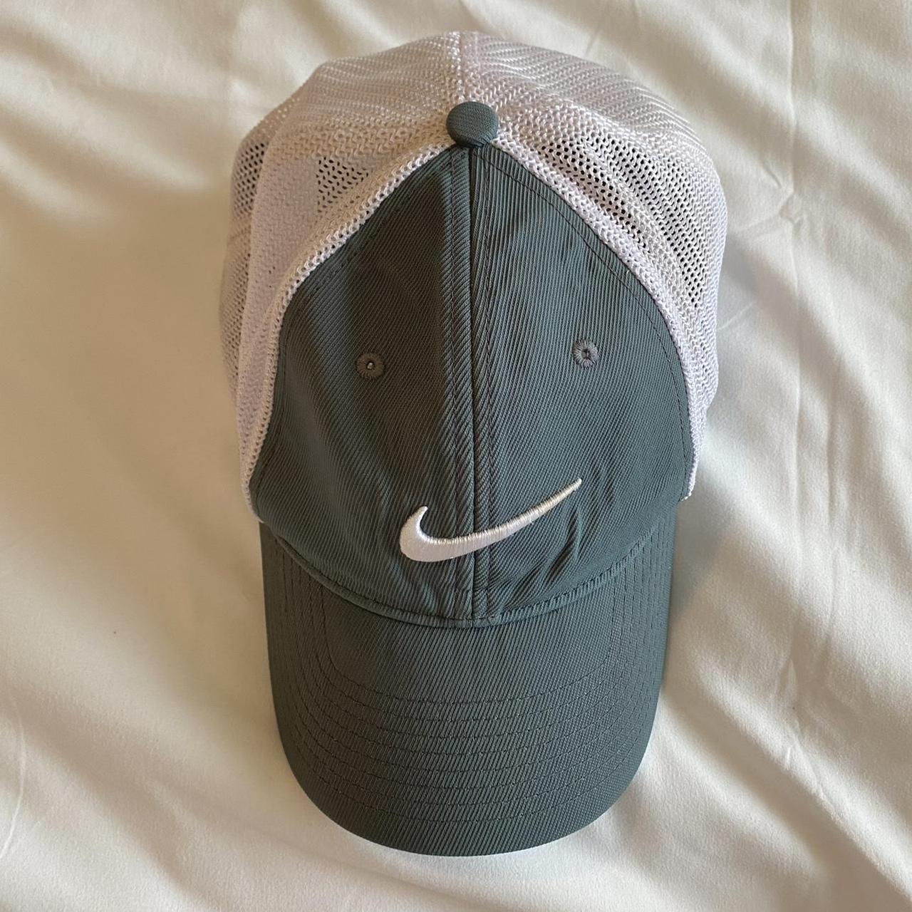 Nike Women's Green and Khaki Hat Depop