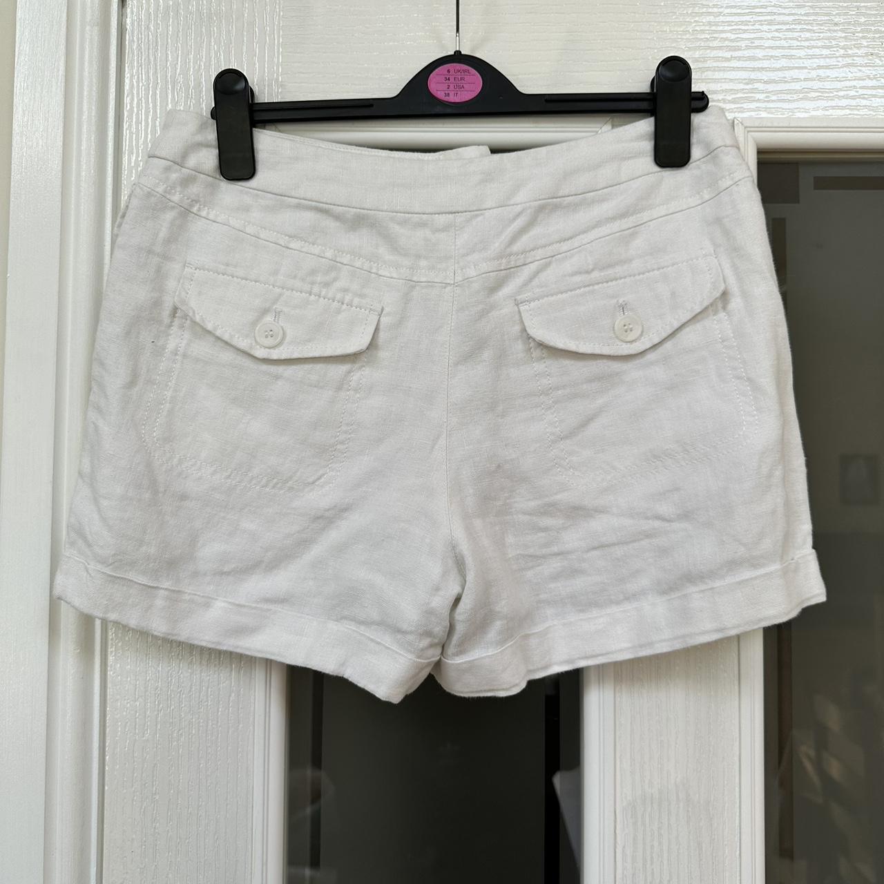 Next white shorts - size 10 Barely worn so great... - Depop