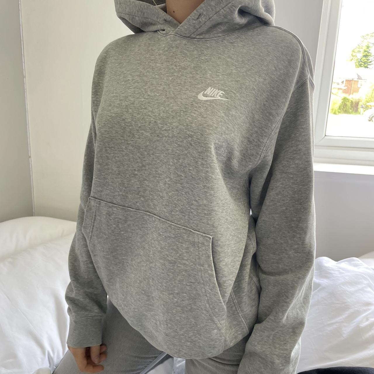 grey and volt nike hoodie