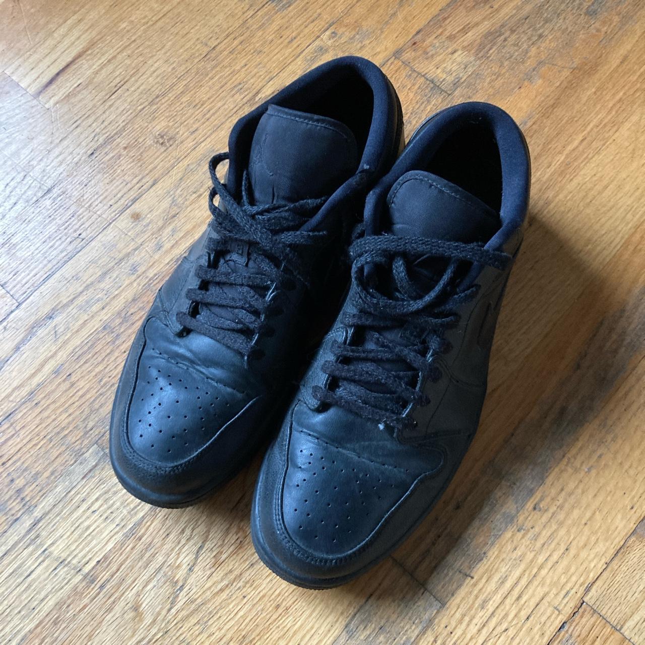 Black Jordan 1 lows size 12 slight creasing Depop