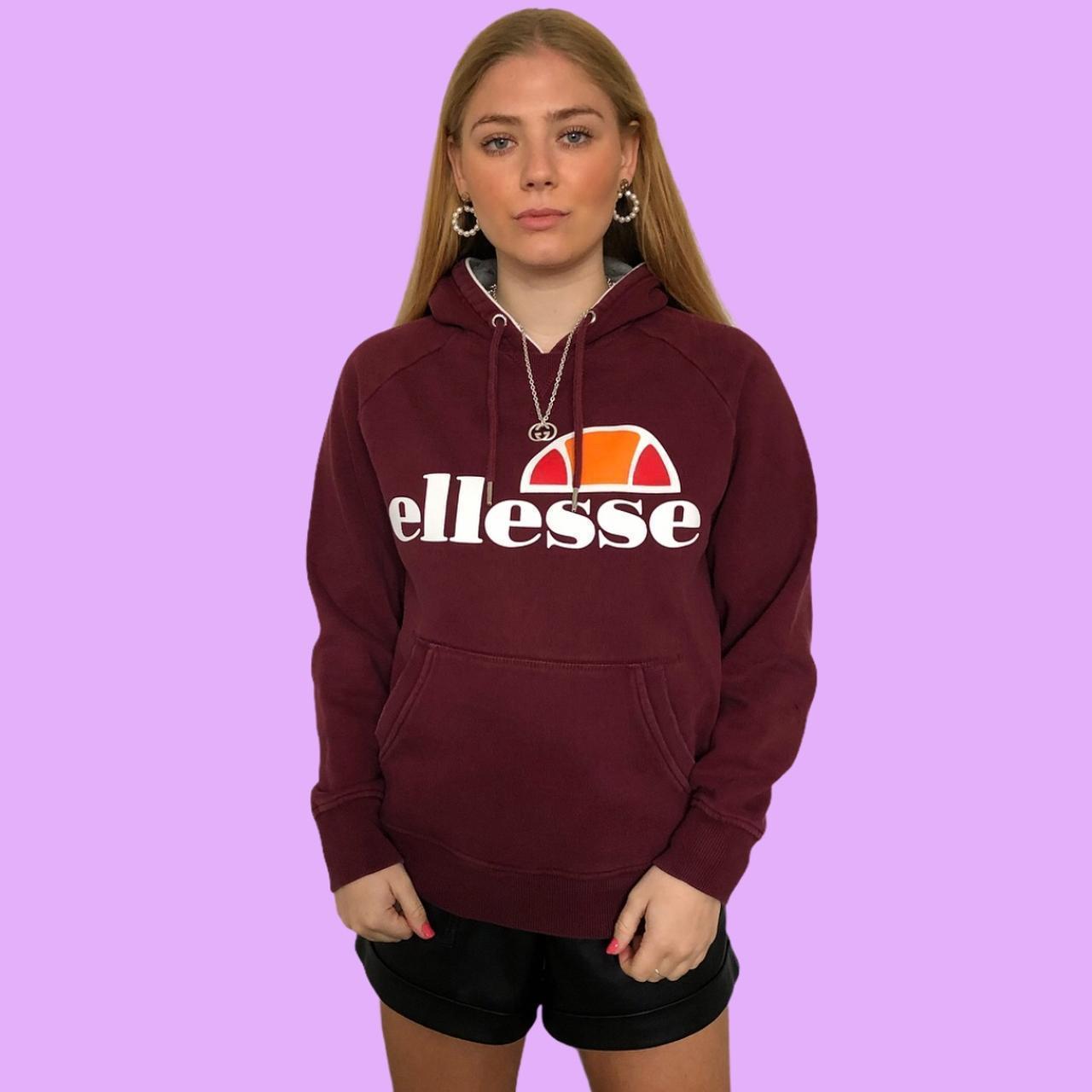 Ellesse burgundy hoodie best sale