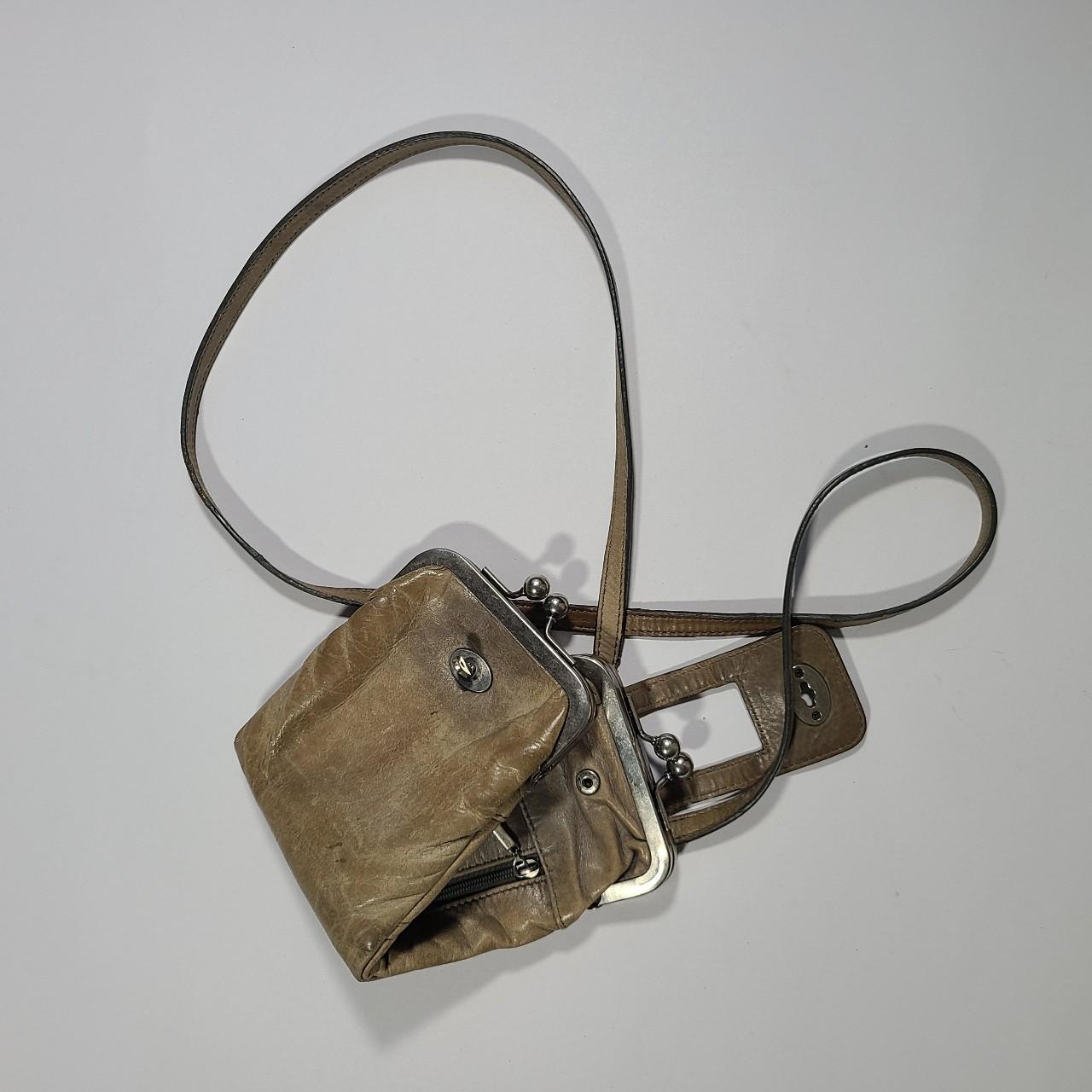vintage sarah pacini crossbody leather bag small... - Depop