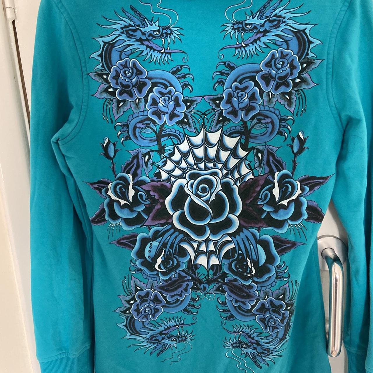 Vintage Ed hardy zipper with hood / size large /... Depop
