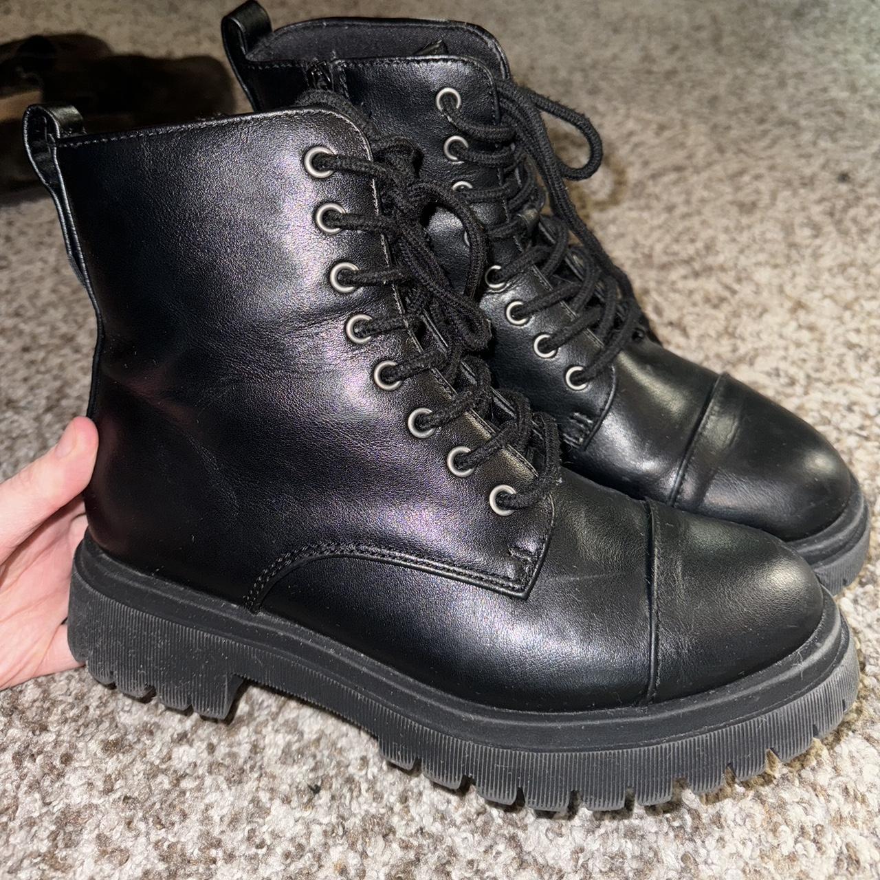 women s combat boots from kohls. size 6. boots. Depop