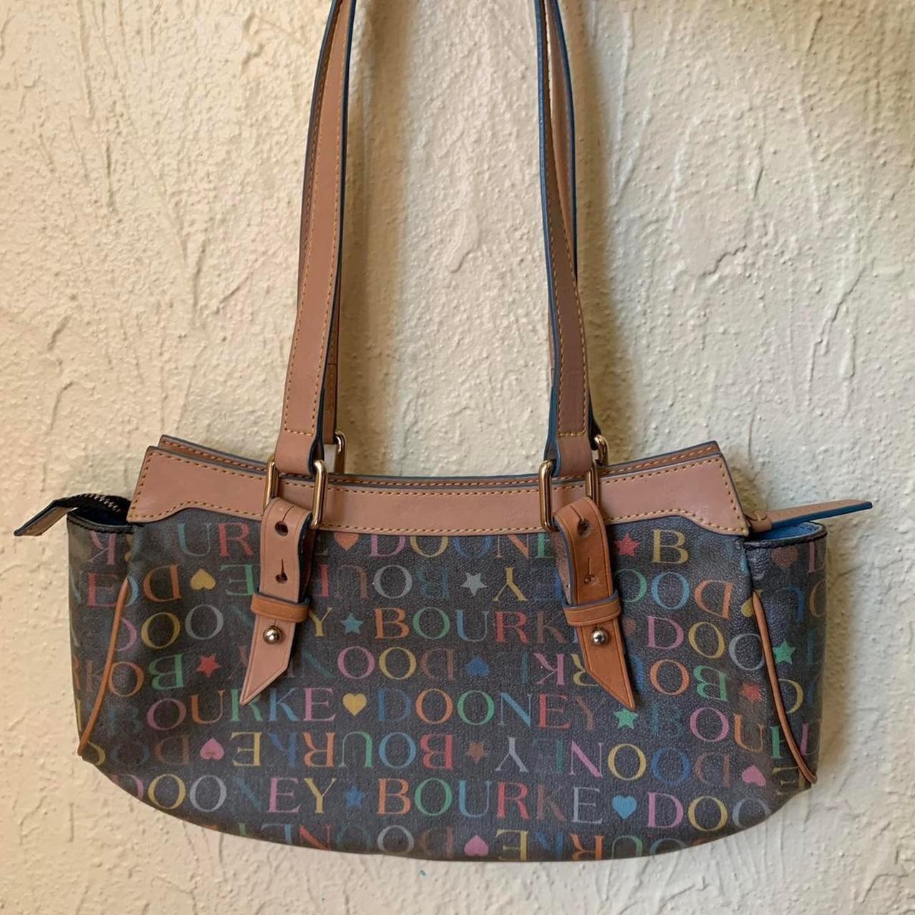 y2k Dooney and Bourke purse rainbow logo handbag /... - Depop