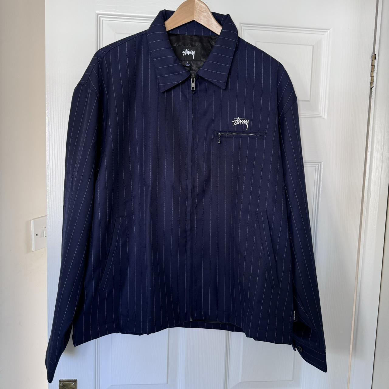 STUSSY × CDG Pin Striped Bing Jacket XL STUSSY × CDG Pin Striped Bing Jacket XL