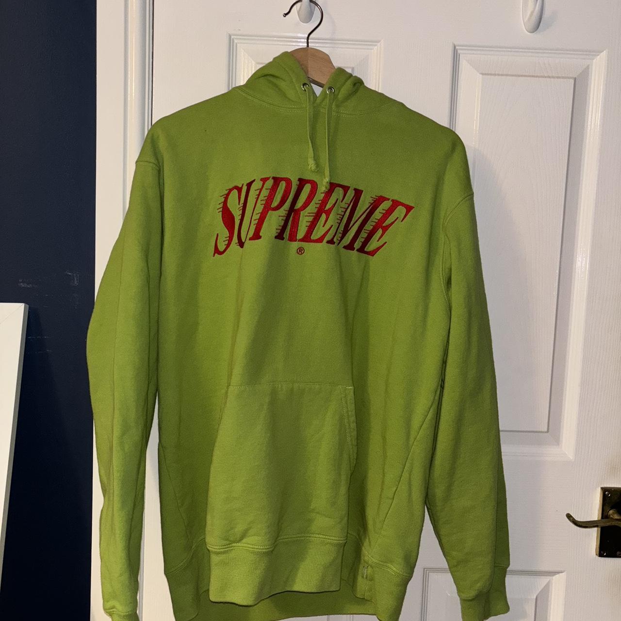 Lime green 2025 supreme hoodie