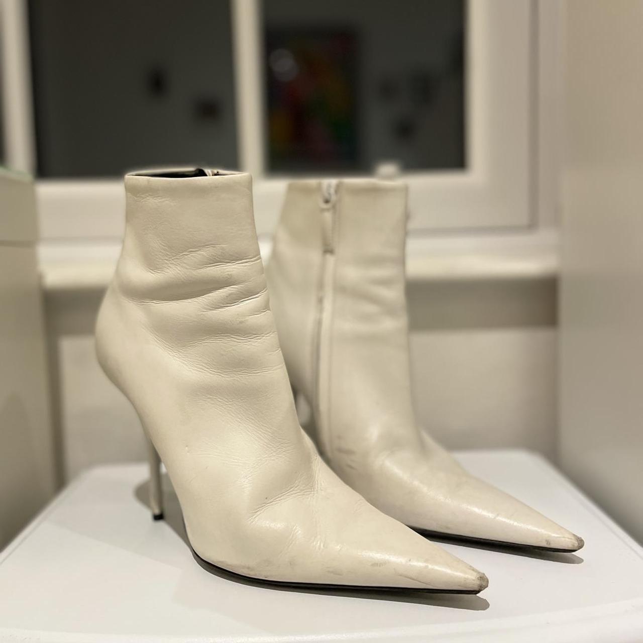 Rare white Balenciaga ankle boots. Fabulous... - Depop