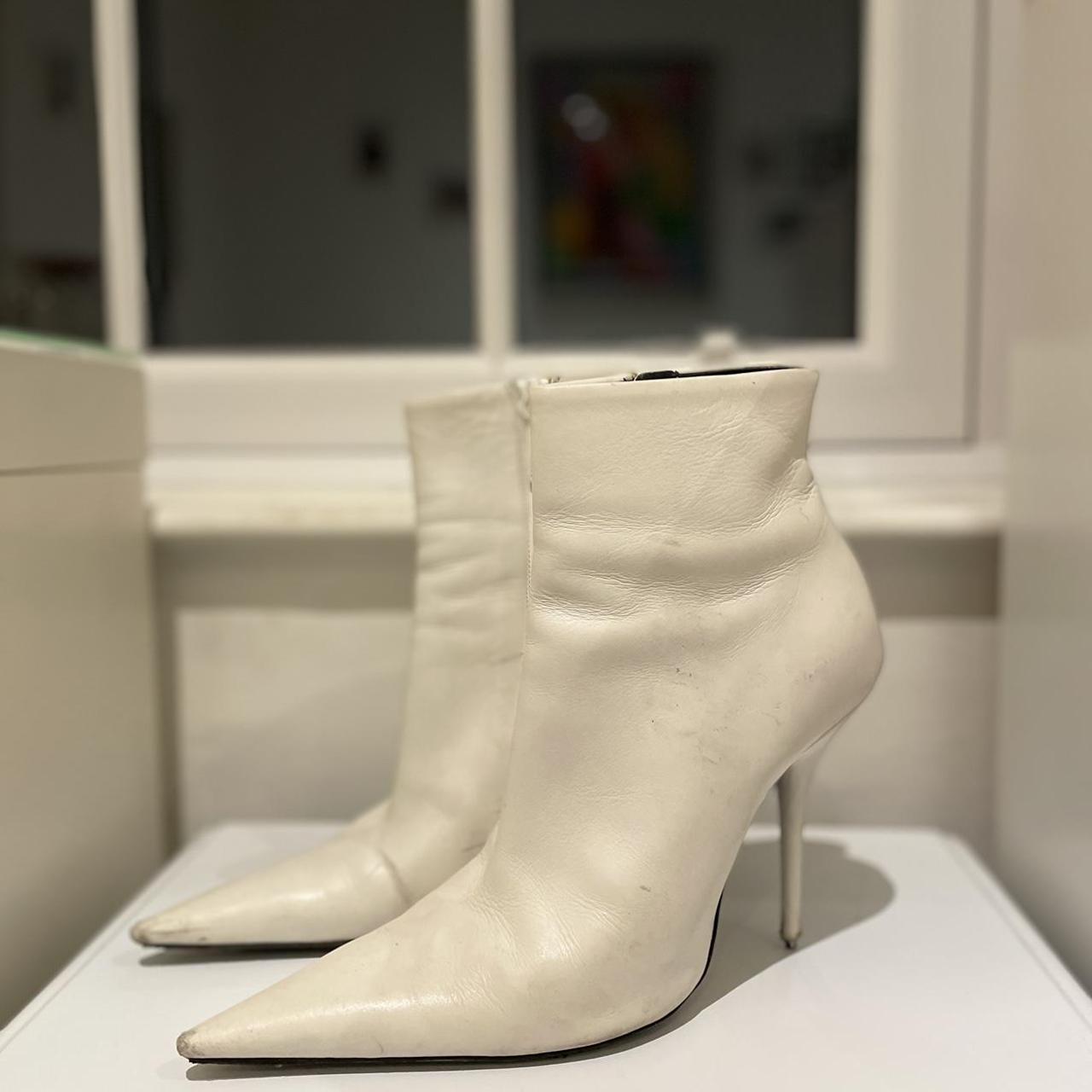 Rare white Balenciaga ankle boots. Fabulous... - Depop